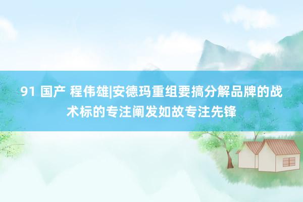 91 国产 程伟雄|安德玛重组要搞分解品牌的战术标的专注阐发如故专注先锋