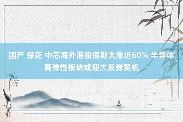 国产 探花 中芯海外港股假期大涨近60% 半导体高弹性板块或迎大反弹契机