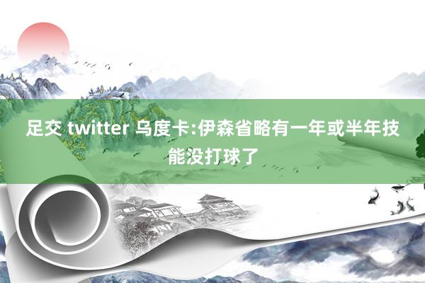 足交 twitter 乌度卡:伊森省略有一年或半年技能没打球了