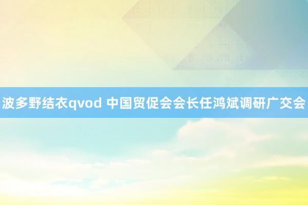 波多野结衣qvod 中国贸促会会长任鸿斌调研广交会