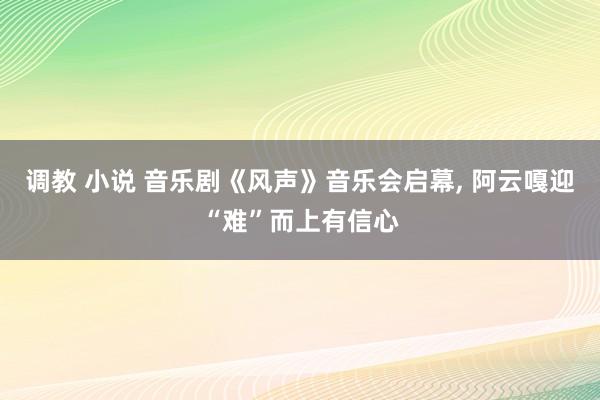 调教 小说 音乐剧《风声》音乐会启幕， 阿云嘎迎“难”而上有信心