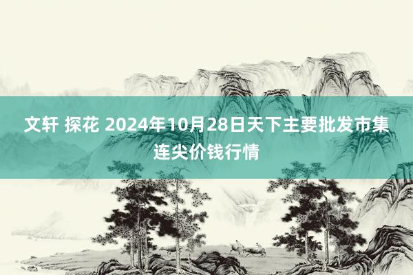 文轩 探花 2024年10月28日天下主要批发市集连尖价钱行情