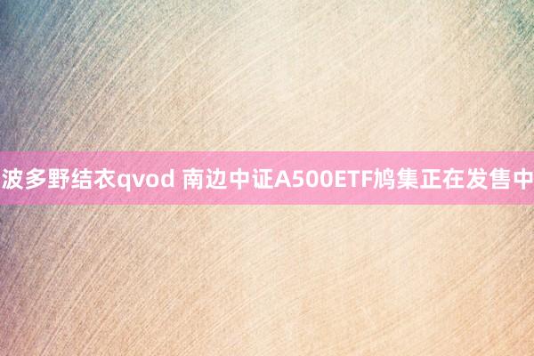 波多野结衣qvod 南边中证A500ETF鸠集正在发售中